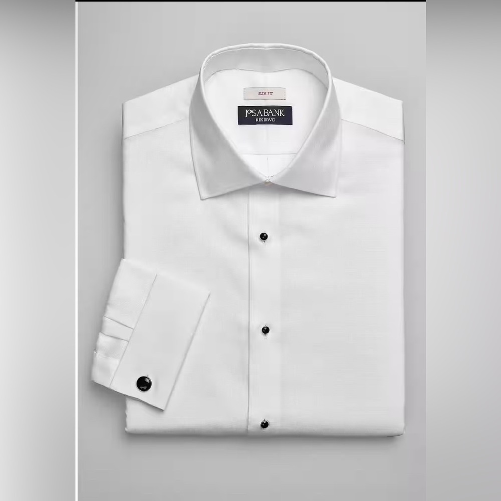 Jos. A. Bank Reserve tailored fit Tuxedo Shirt with French cuffs